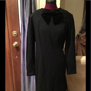 Laura Ashley black wool dress size 8